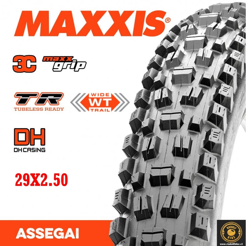 MAXXIS ASSEGAI  29x2.5 3C Tubules ready max grip dh casing